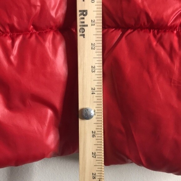 H&M red puffer jacket with belt attached size 16 ladies medium Y2K - Picture 13 of 13